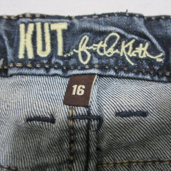 Kut From The Kloth Jeans Women's 16 (38x30) Blue Boot Cut Denim Dark Wash - Picture 14 of 16